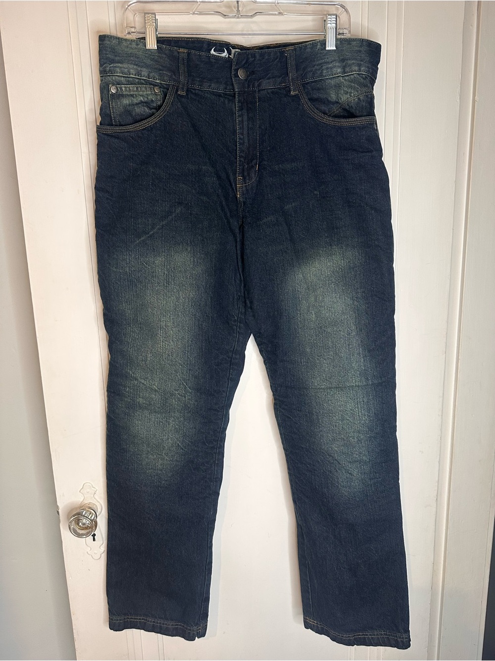 Bull-it Jeans Mens 34R Blue Straight Stretch Denim Motorcycle Riding fully lined